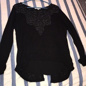 Black long sleeve top